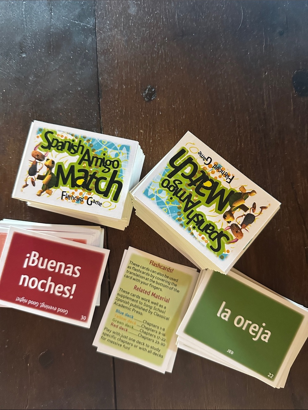 Spanish flash cards